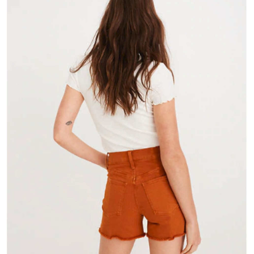 Madewell High-Rise Denim Shorts Garment-Dyed Sz 25 - Picture 2 of 6